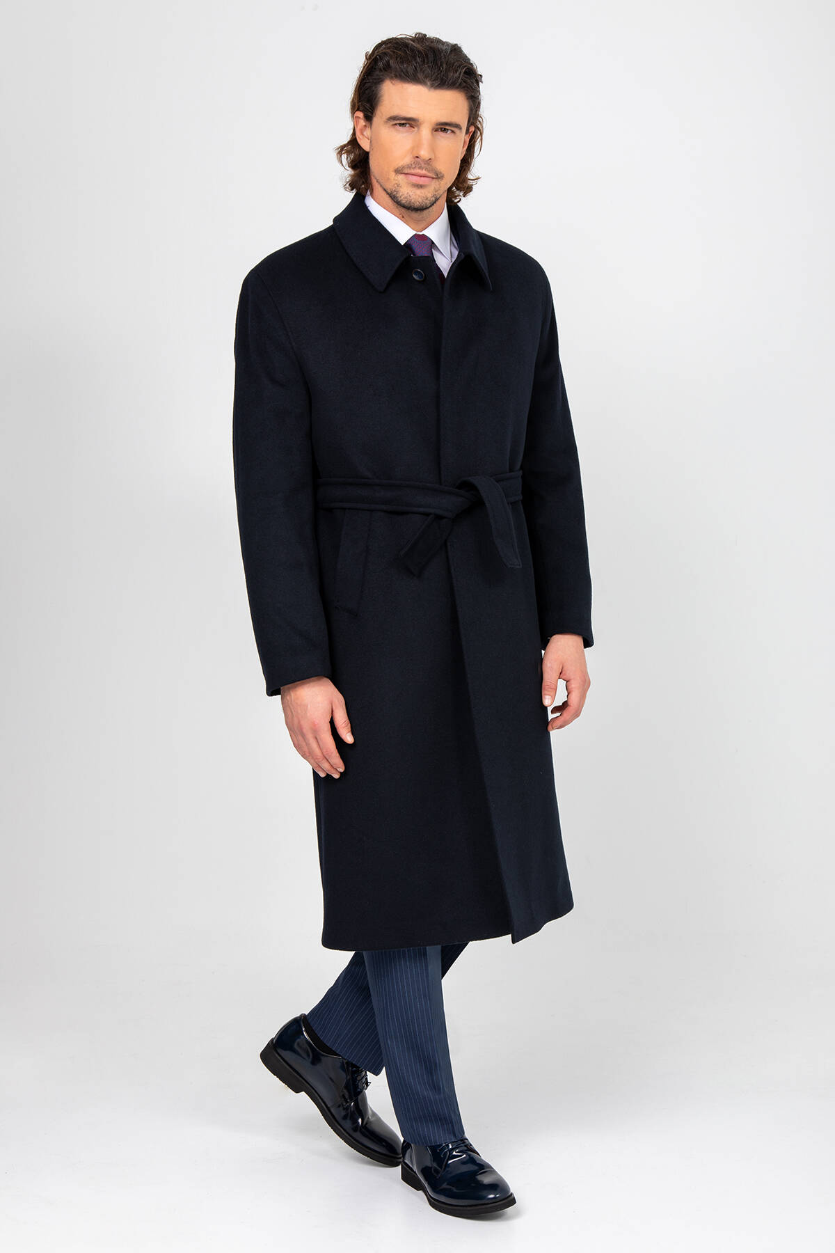PALTO' - Wool Blend Single Breasted Long Coat